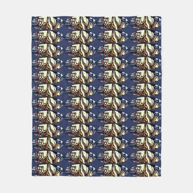 Manta Polar Bear Art Blanket Nativo Art Bear Blankets (Anverso)