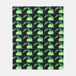 Manta Polar Bear Art Blanket Northern Lights Bear Blankets