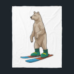 Manta Polar Bear as Skier with Ski<br><div class="desc">This design is the perfect gift for a birthday,  Christmas and other celebrations. It is suitable for women,  men and kids.</div>