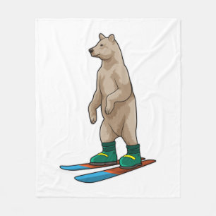 Manta Polar Bear as Skier with Ski