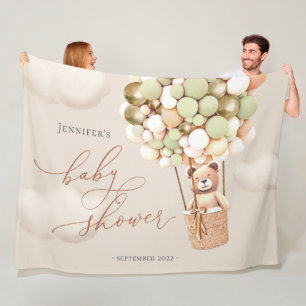 Manta Polar Bear Balloons Green Gold Shower