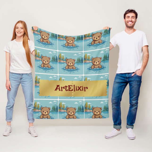 Manta Polar Bear Bear en una tira de estantería (In situ)