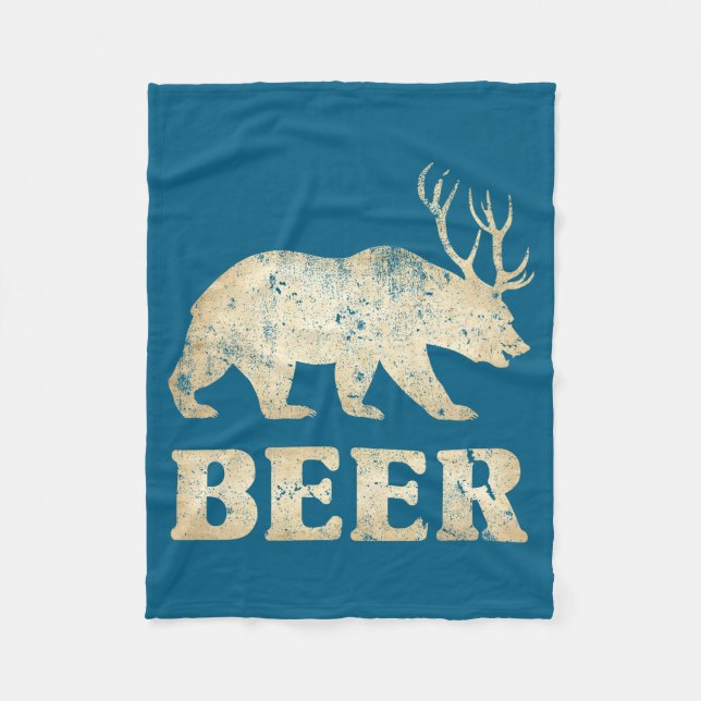 Manta Polar Bear Deer Vintage Beer  (Anverso)