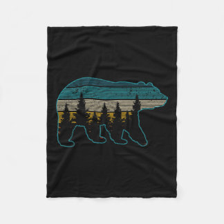 Manta Polar Bear Nature Grizzly Brown Black Bear Senderismo Hu