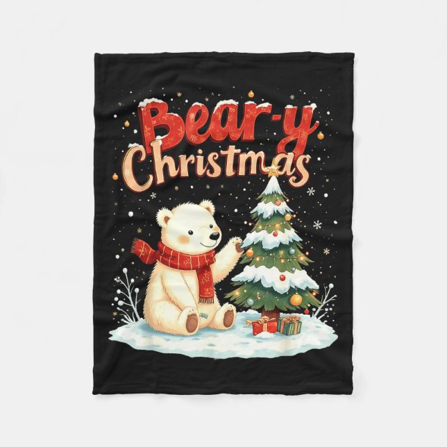 Manta Polar Bear-y Christmas Cute Lar Bear Holiday Pun Gift  (Anverso)