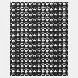 Manta Polar Bears Tribal Blanket Art Fleece Blanket