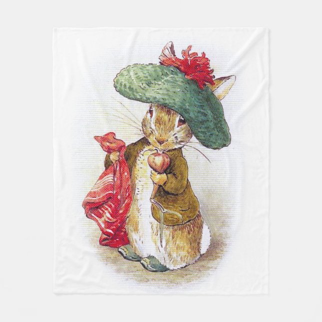 Manta Polar Beatrix Potter: Conejito de Benjamin (Anverso)
