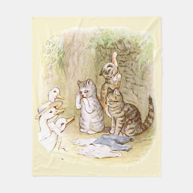Manta Polar Beatrix Potter Kittens Ducks (Anverso)