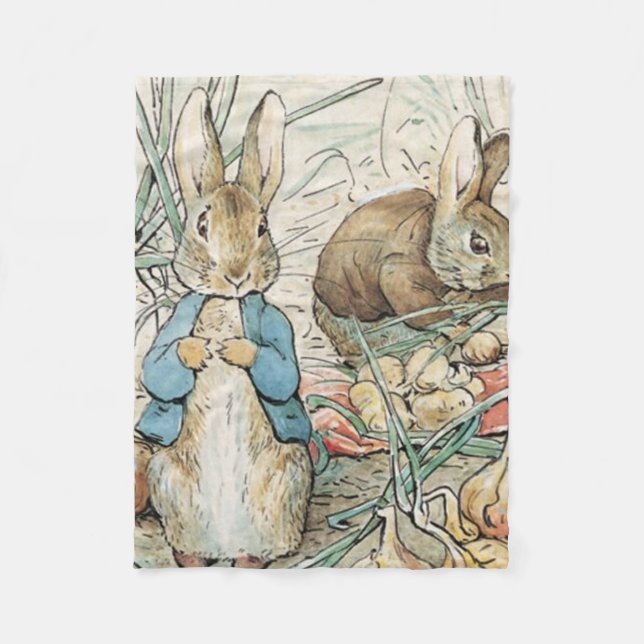 Manta Polar Beatrix Potter Peter Rabbit Y Benjamin Bunny (Anverso)