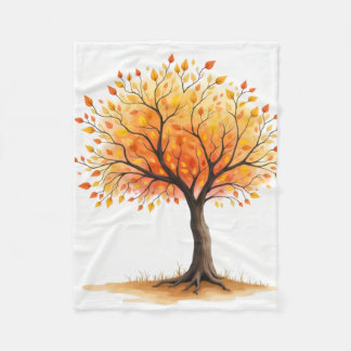 Manta Polar Beautiful Autumn Tree Cozy Blanket