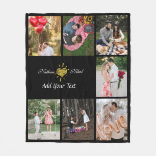 Manta Polar Beautiful personalised fleece blanket for lovers