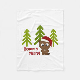 Manta Polar ¡Beaver-y Merry! Navidades Beaver