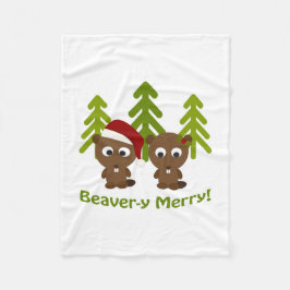 Manta Polar ¡Beaver-y Merry! Navidades Beavers