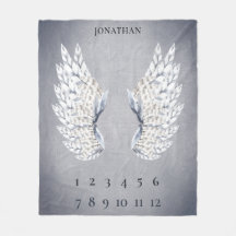 Bebé Ángel Azul Gris Hielo Mensual