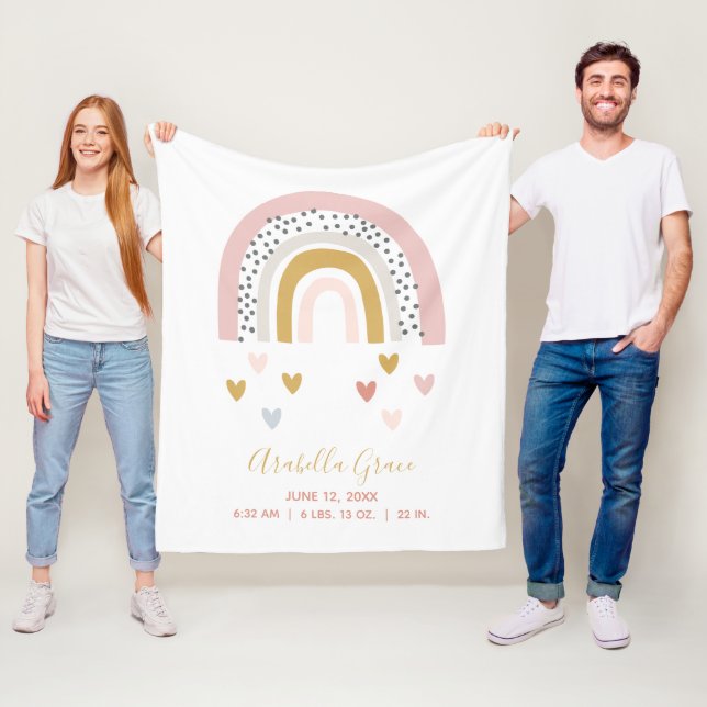 Manta Polar Bebé arcoiris silencioso anuncia registro de natal (In situ)