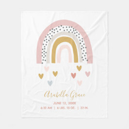 Manta Polar Bebé arcoiris silencioso anuncia registro de natal