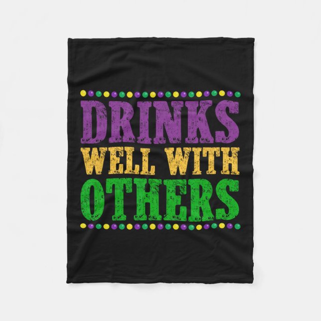 Manta Polar Bebe Bien Con Otros Divertidos Mardi Gras 2025 (Anverso)