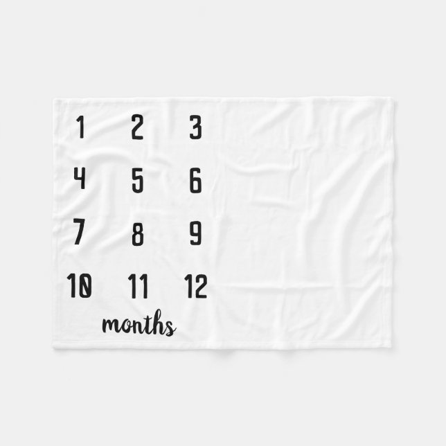 Manta Polar Bebé blanco clásico (Frente (Horizontal))