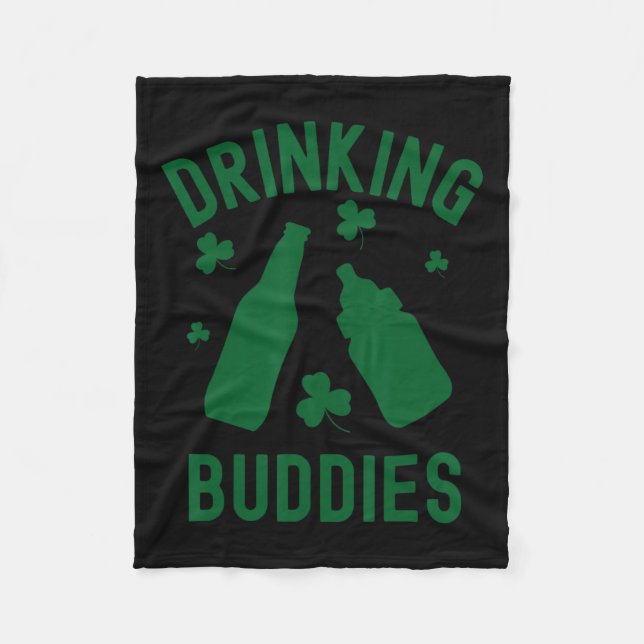 Manta Polar Bebe Buddies St Patrick's Day Shamrock Beer Da (Anverso)