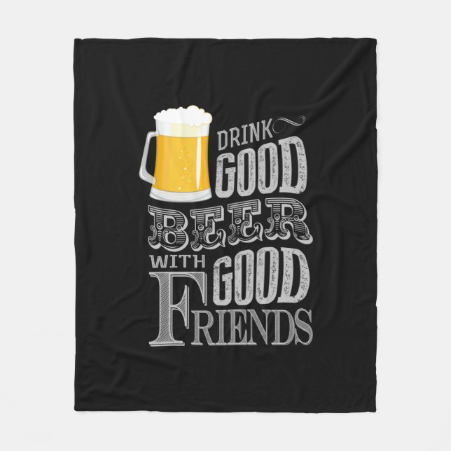 Manta Polar bebe buena cerveza con buen amigo (Anverso)