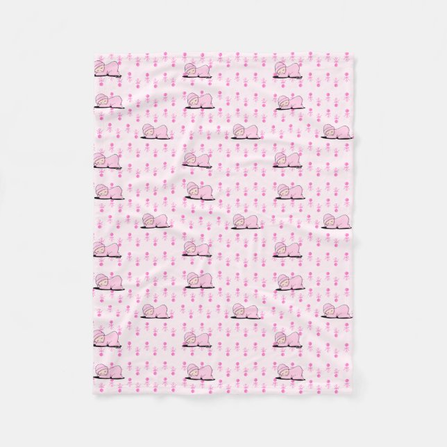 Manta Polar Bebé Chica KiniArt Fleece Blanket (Anverso)