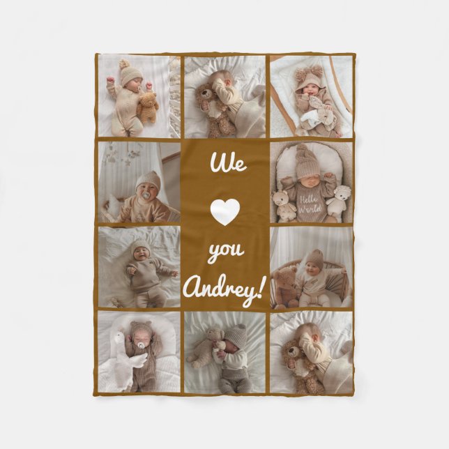 Manta Polar Bebé Collage de fotos Fleece Blanket (Anverso)