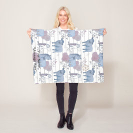 Manta Polar Bebé de arte Woodland