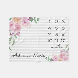 Manta Polar Bebé de hito floral