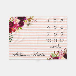 Manta Polar Bebé de hito floral