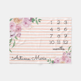 Manta Polar Bebé de hito floral