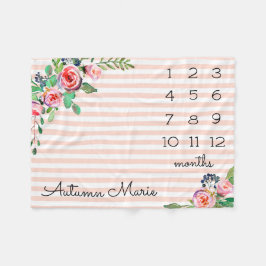 Manta Polar Bebé de hito floral