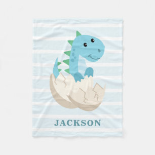 Manta Polar Bebé lindo del dinosaurio personalizado