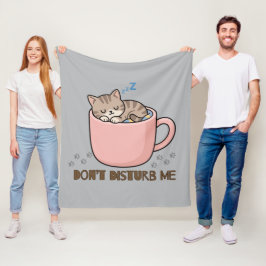 Manta Polar Bebé mantita de gatito dormido en taza de té