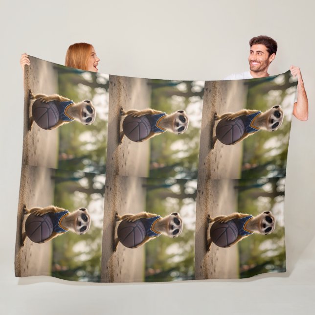 Manta Polar Bebé Meerkat Basketball Player, (In situ)