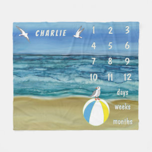 Manta Polar Bebé Milestone Beach