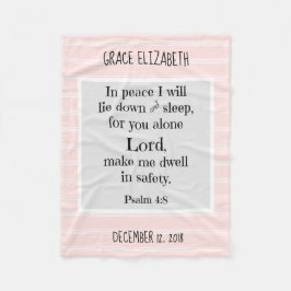 Manta Polar Bebé personalizado, con oración nocturna (Salmo 4: