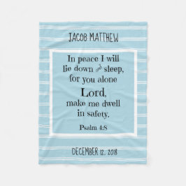 Manta Polar Bebé personalizado, con oración nocturna (Salmo 4: