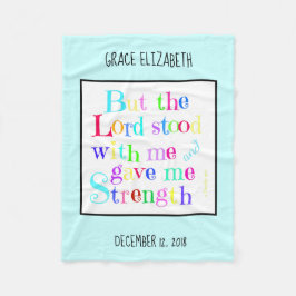 Manta Polar Bebé personalizado, con verso de Timothy (arco iri