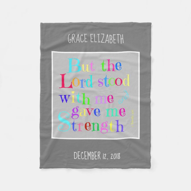 Manta Polar Bebé personalizado, con verso de Timothy (arco iri (Anverso)