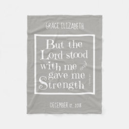 Manta Polar Bebé personalizado, con verso de Timothy (gris)