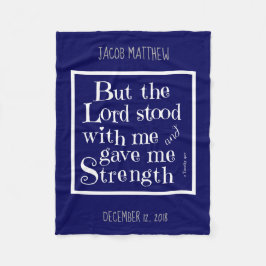 Manta Polar Bebé personalizado, verso de Timothy, azul marino