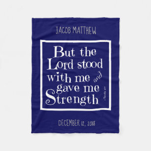 Manta Polar Bebé personalizado, verso de Timothy, azul marino