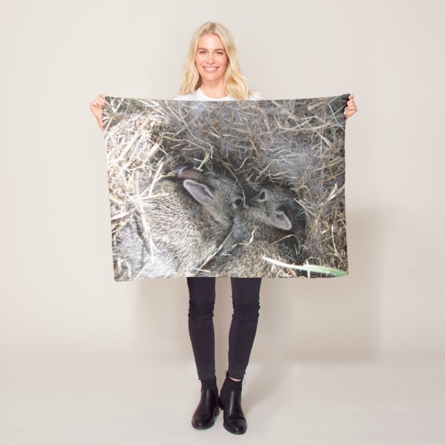 Manta Polar Bebé salvaje Bunnies Fleece Blanket (In situ)
