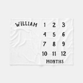 Manta Polar Bebé simple hito mensual bebé