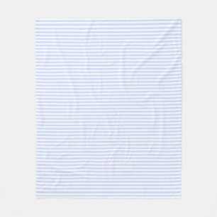 Manta Polar Bebé Tender Blue Pale Sky Blue and White Stripe