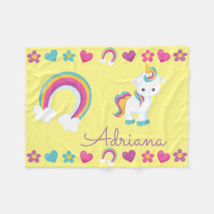 Manta Polar Bebé unidosis y arcoiris con sueño personalizado