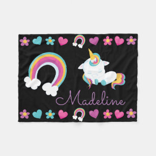 Manta Polar Bebé unidosis y arcoiris con sueño personalizado
