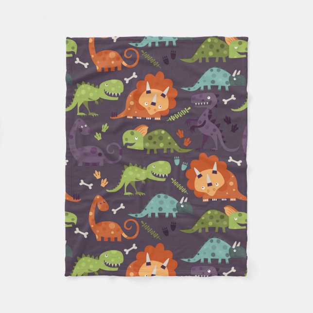 Manta Polar Bebés Dinosaurios Lindos Chicos Dino (Anverso)