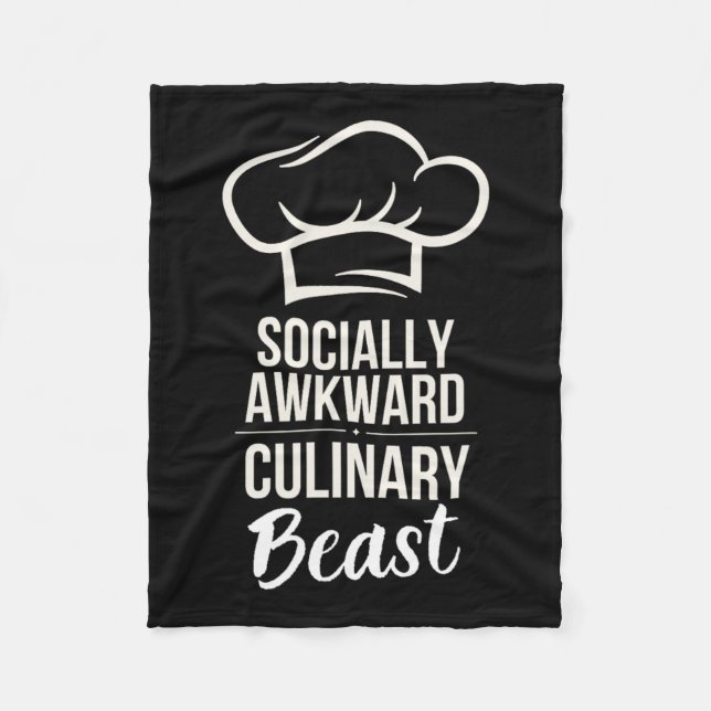 Manta Polar Bebida culinaria incómoda Graciosa Cocinera Ki (Anverso)