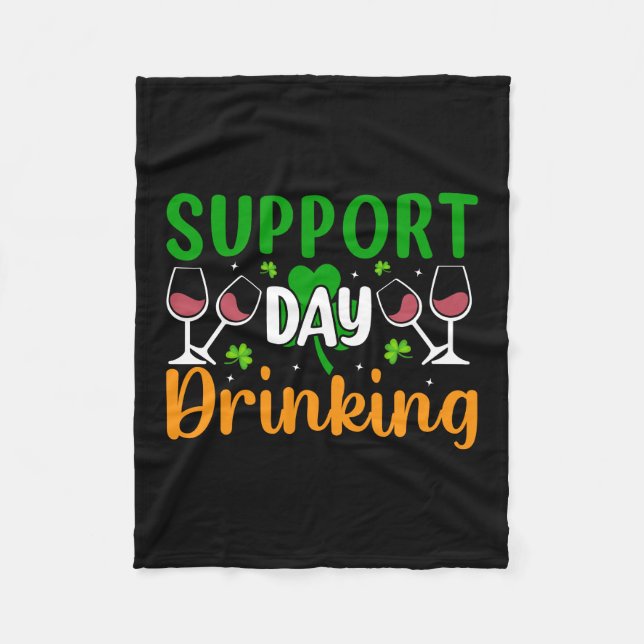 Manta Polar Bebida en el Día de Apoyo Irlandés (Anverso)